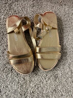 Bundle 3 for $12 Metallic Gold Strappy Flat Sandals